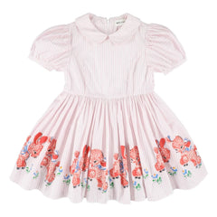 Morley - Striped Xuli Claudine Collar Dress | Pale Pink