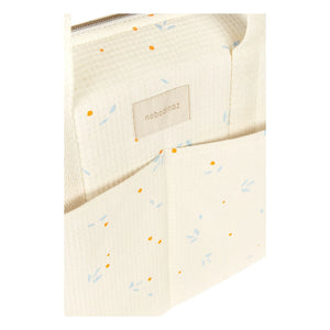 Nobodinoz - Waterproof Baby Bag Gala Opera Orange Cherries | Beige