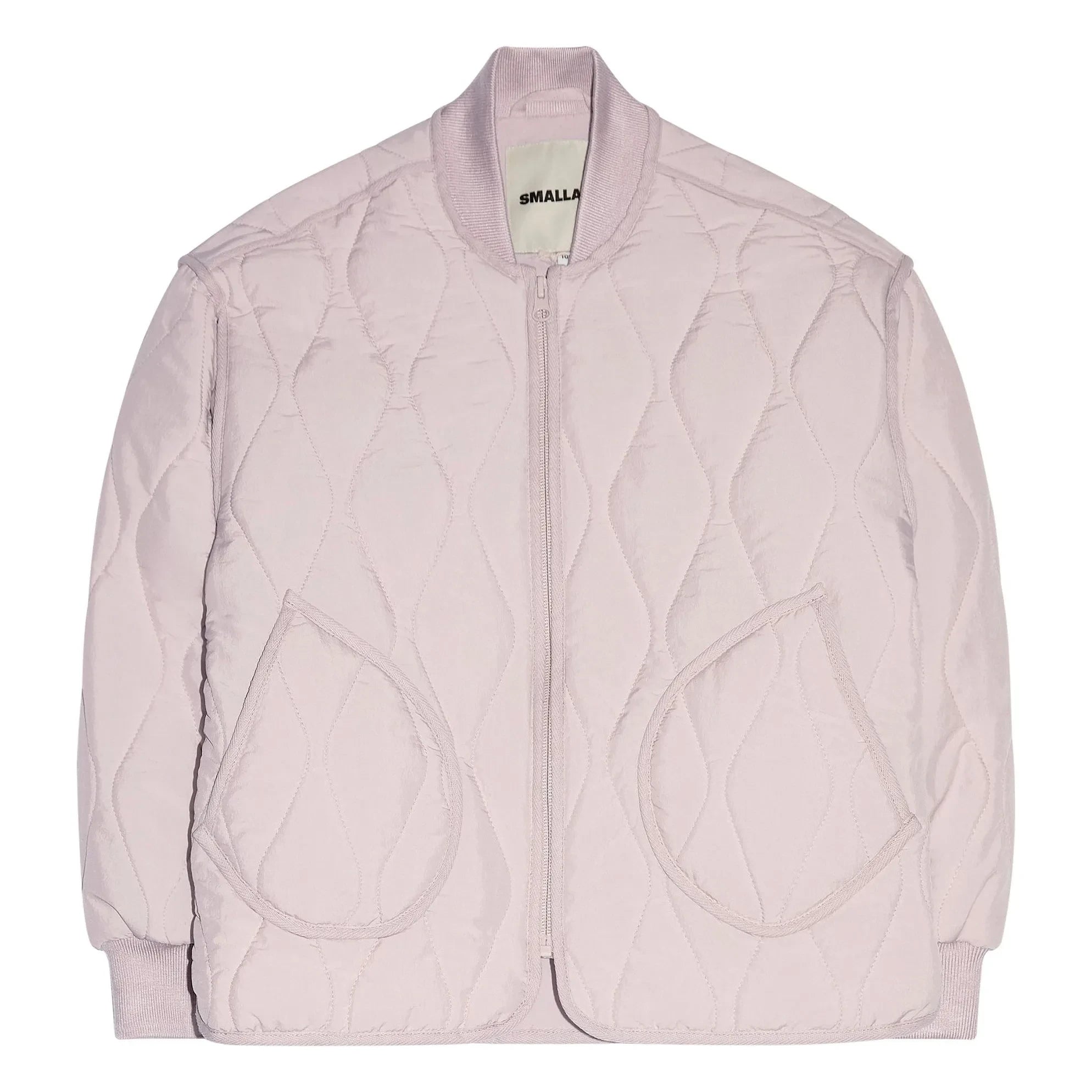 Smallable Kid - Woolen Quilted Bomber | Pale Pink