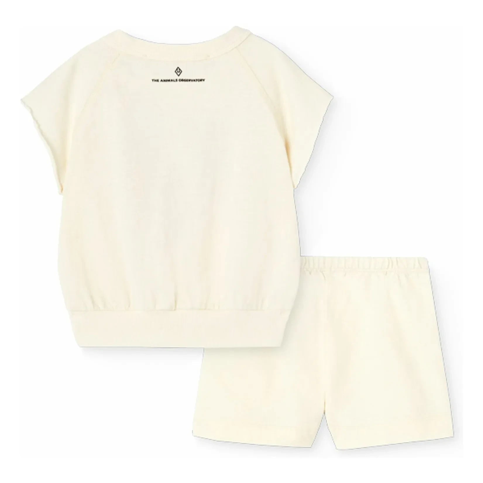 The Animals Observatory - Mes Amis Organic Cotton Alpaca Top and Shorts Set | White