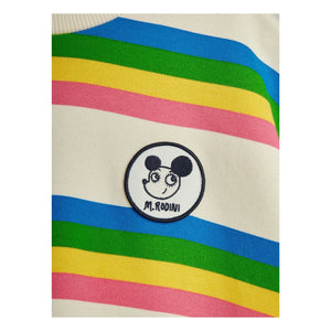 Mini Rodini - Organic Cotton Striped Sweatshirt | Ecru