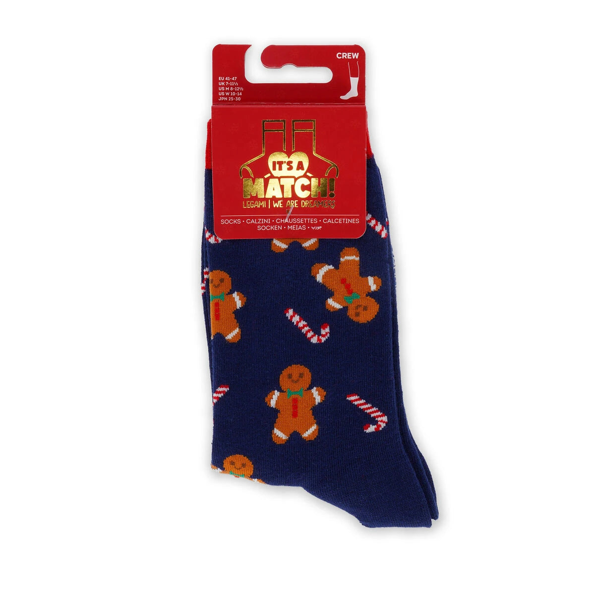 Legami - Medium Gingerbread Socks Adults - A Perfect Fit!
