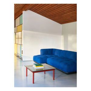 Hay - Kofi Glass Side Table, Oak Base | Red