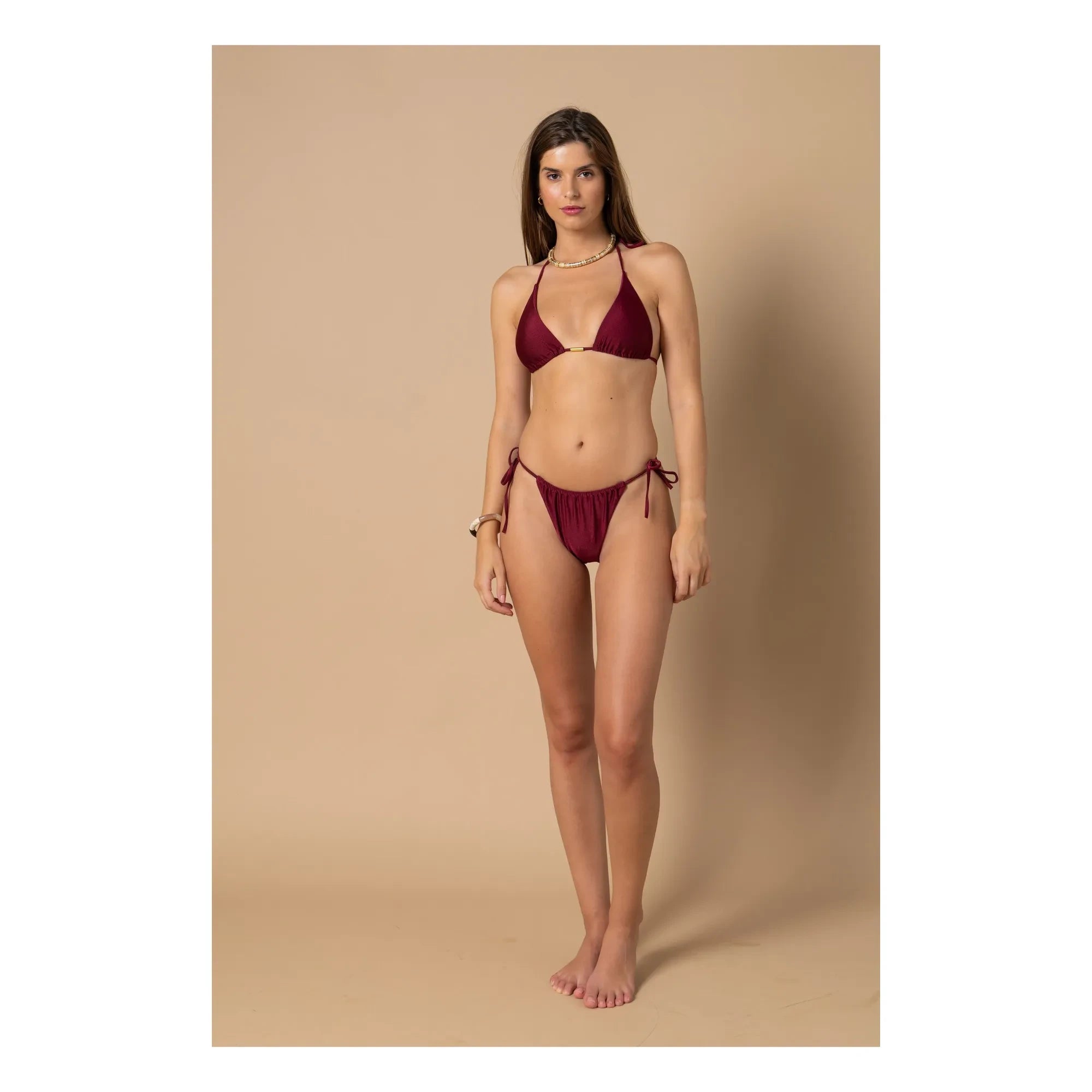 Alma Deia - Triangle Bikini Top Jenny | Burgundy
