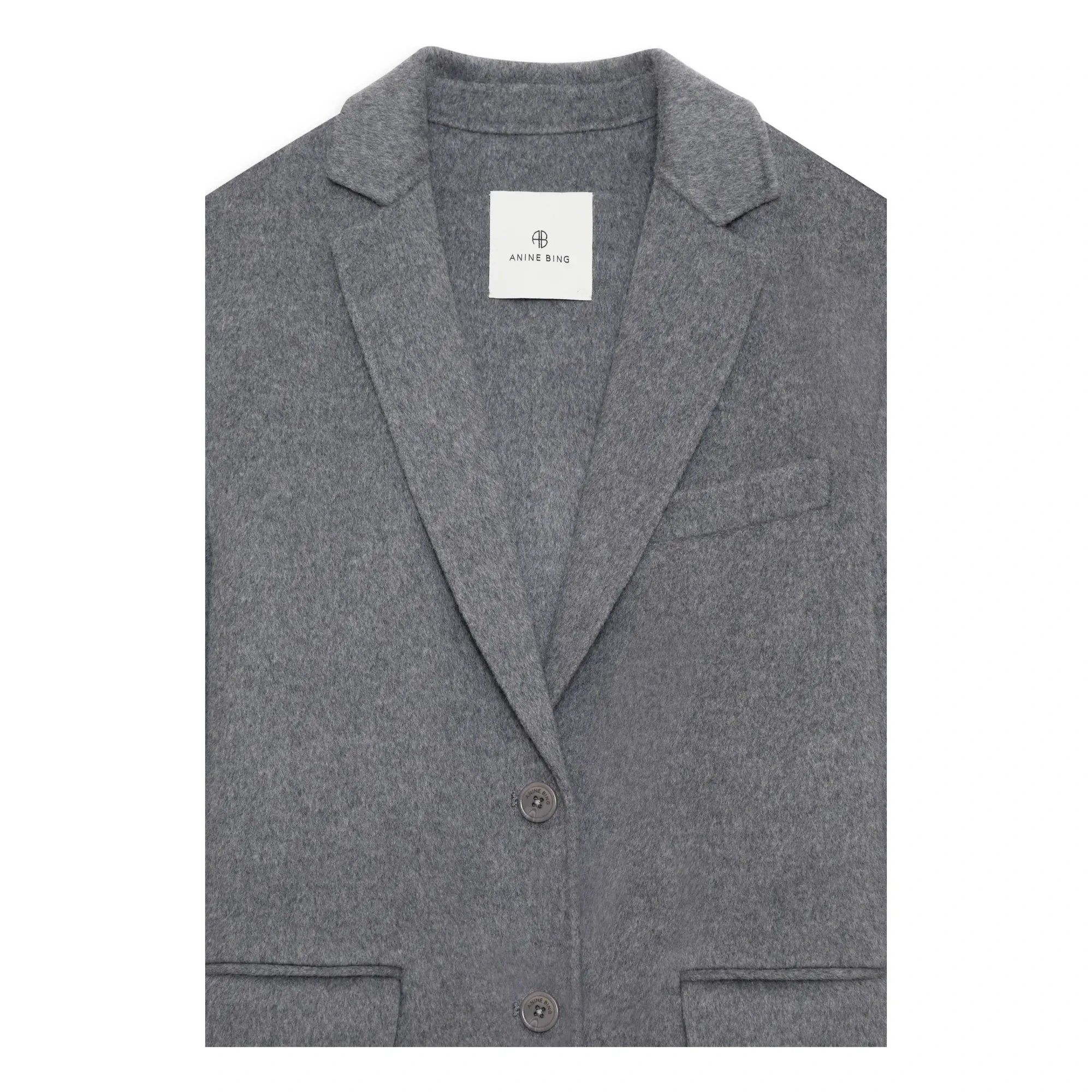 Anine Bing - Quinn Yün ve Kaşmir Ceket | Heather grey