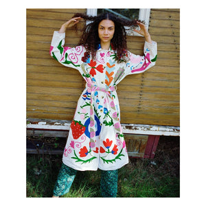 SISSEL EDELBO - Pink White Swan Coat | White