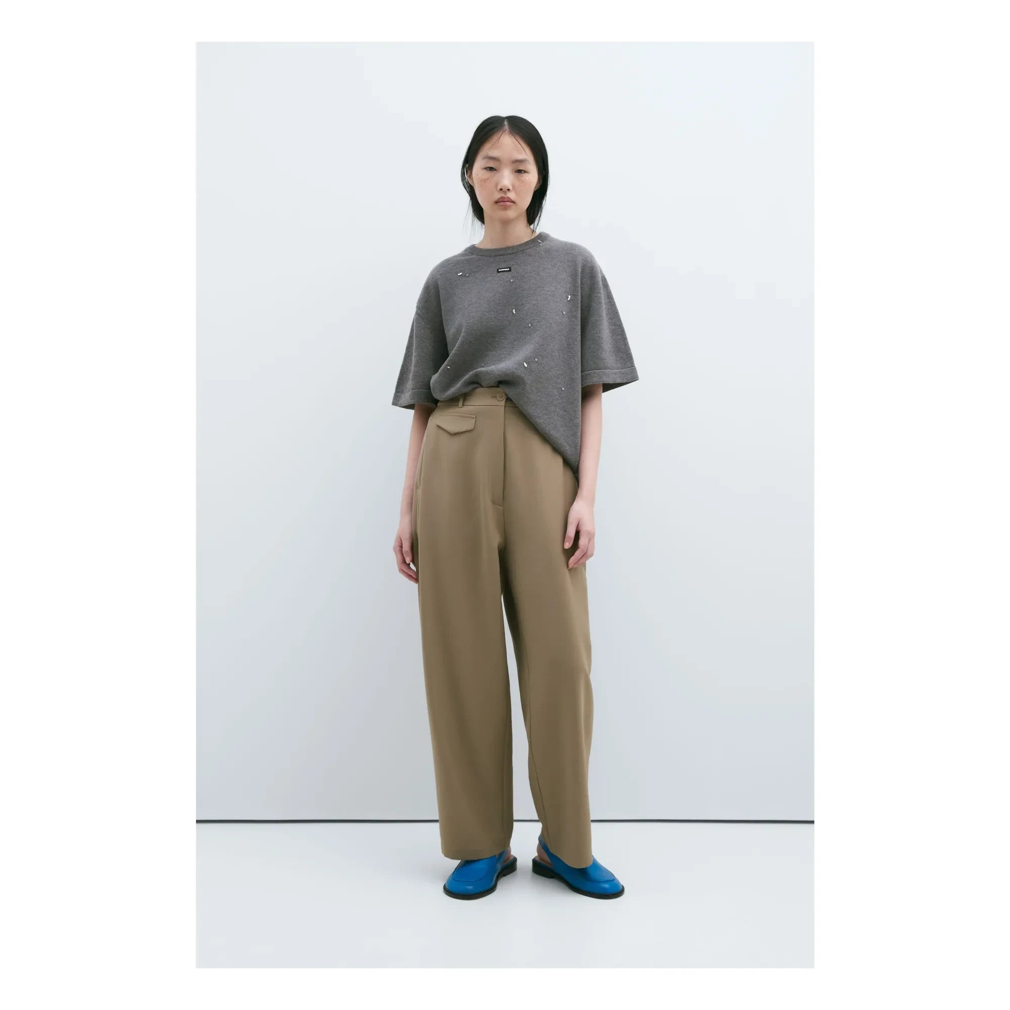 Cordera - Virjinal Wool Tailored Pants with Pockets | Camel
