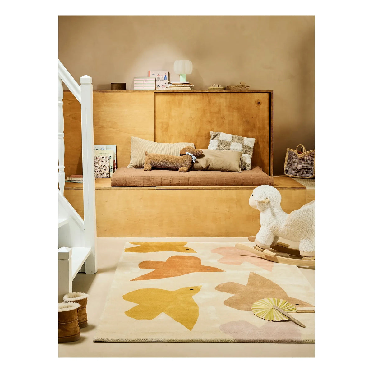 Bleuu-studio - Birds Rug | Ochre