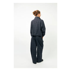 Lollys Laundry - Mae Checkered Jacket | Night Blue
