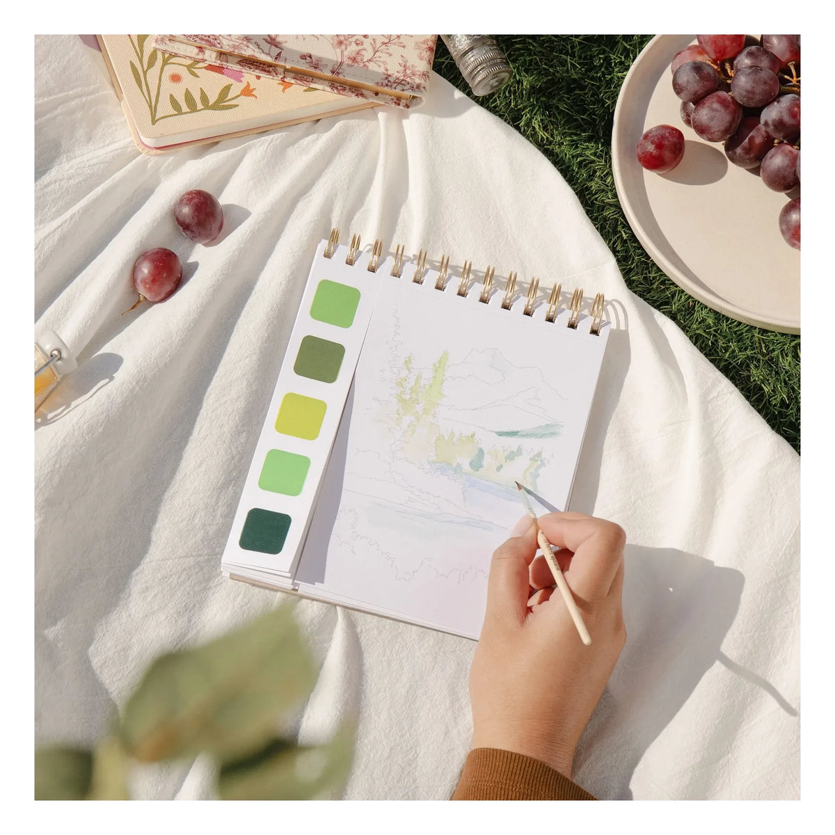 La Petite Épicerie - Watercolor Notebook - Nature Scene