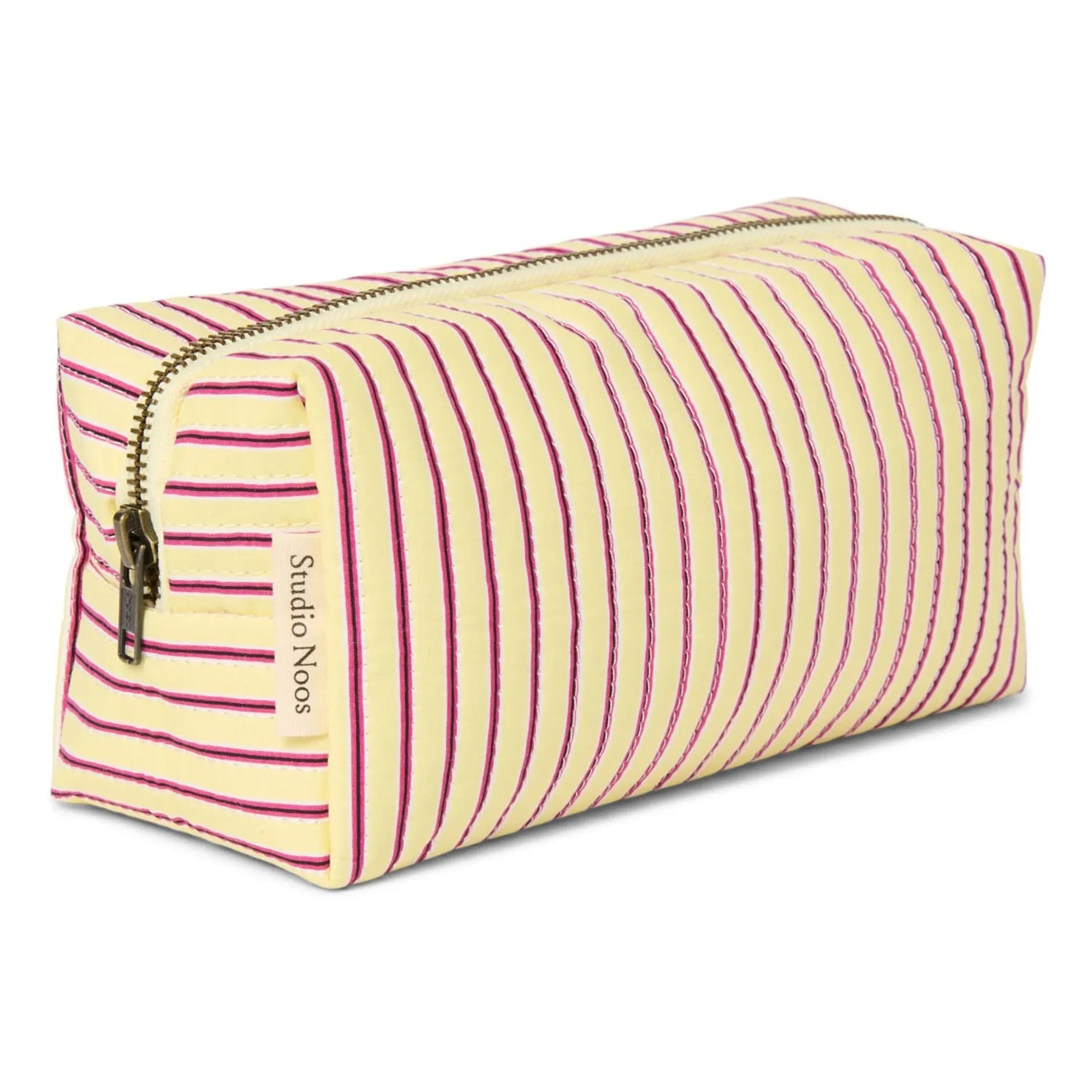 Studio Noos - Striped Cosmetic Bag | Pale Yellow
