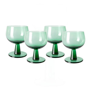 HKliving - Emerald Handle Glasses - Set of 4 | Green
