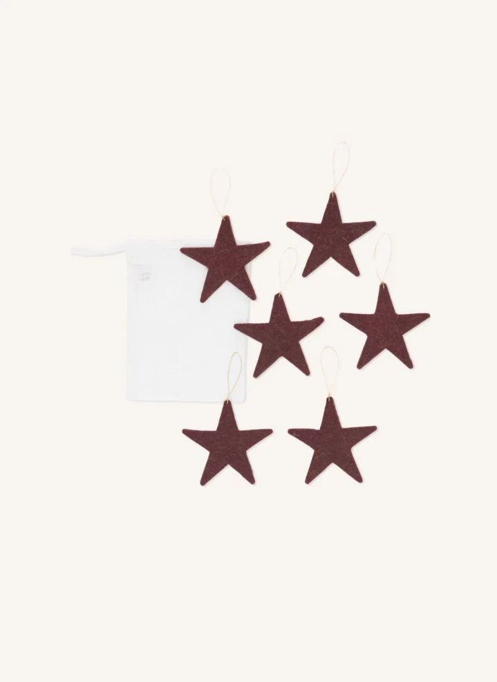 Muskhane - "Shooting Stars" Felt Garland | Mahogany