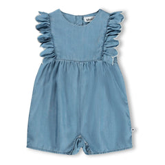 Molo - Fernanda Denim Ruffled Jumpsuit | Blue