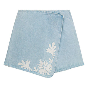 Louise Misha - Myrta Cotton Skirt | Blue