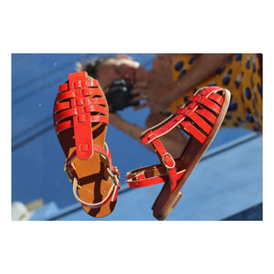 Mama Praïa - Fisherman Lipstick sandals | Red