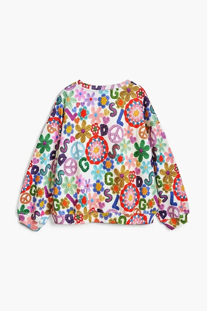 Desigual Çocuk Pamuklu Sweatshirt