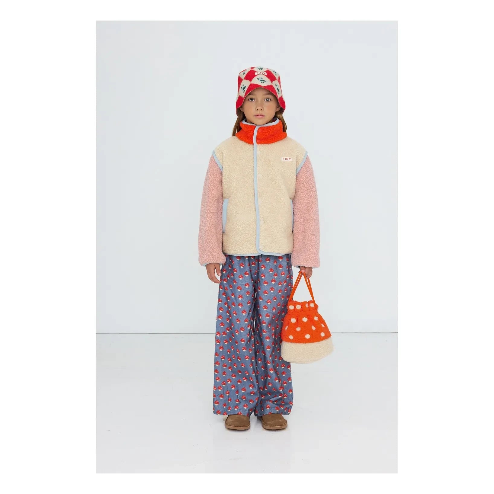Tinycottons - Color Blocking Sherpa Style Jacket | Pink