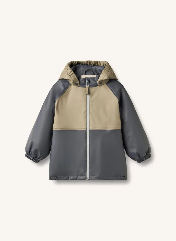 Wheat - Ajojo Raincoat Made from Recycled Fibers | Grey blue