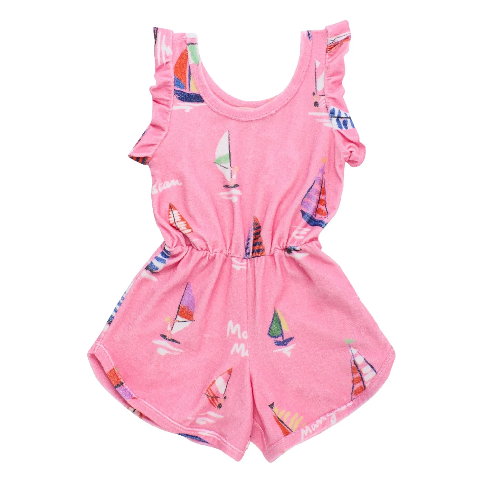 Maison Mangostan - Pink Voile Sponge Romper | Shorts