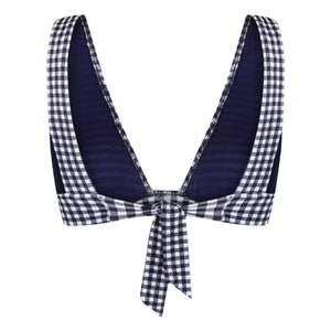 Anja Paris - L'Ensorcelant Vichy Bikini Top | Navy Blue