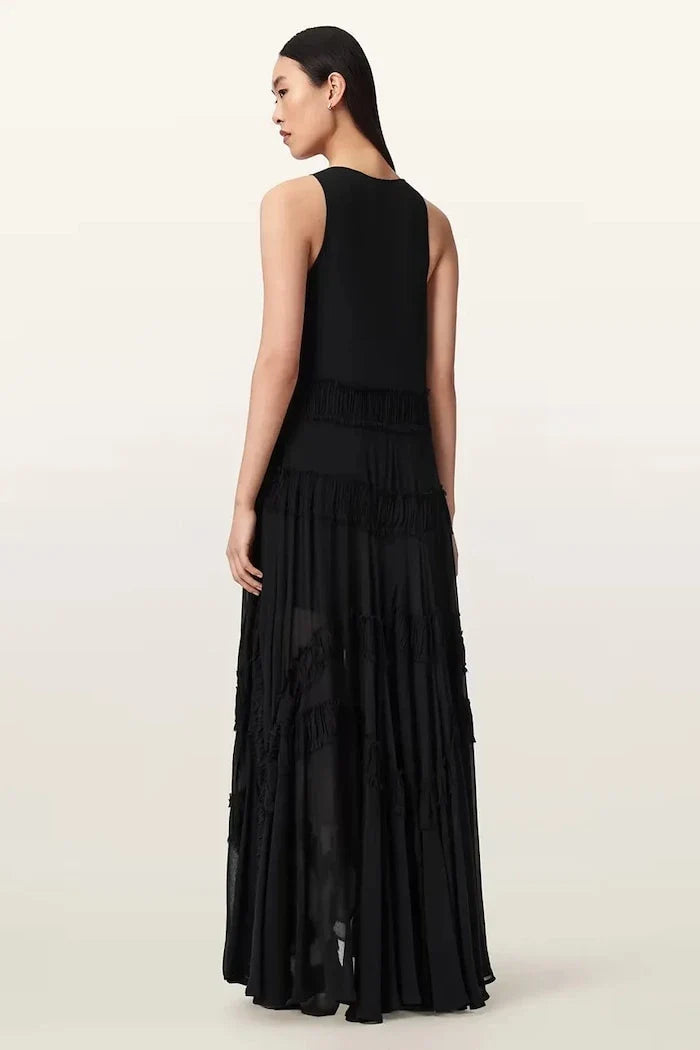 AllSaints Asimetrik Viskon Elbise DORINA