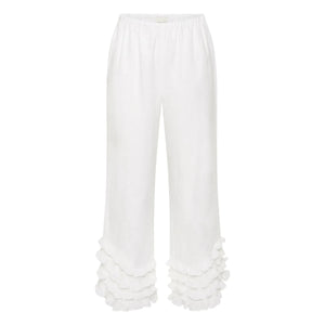 Posse - Florence Linen Pants | White - Ivory
