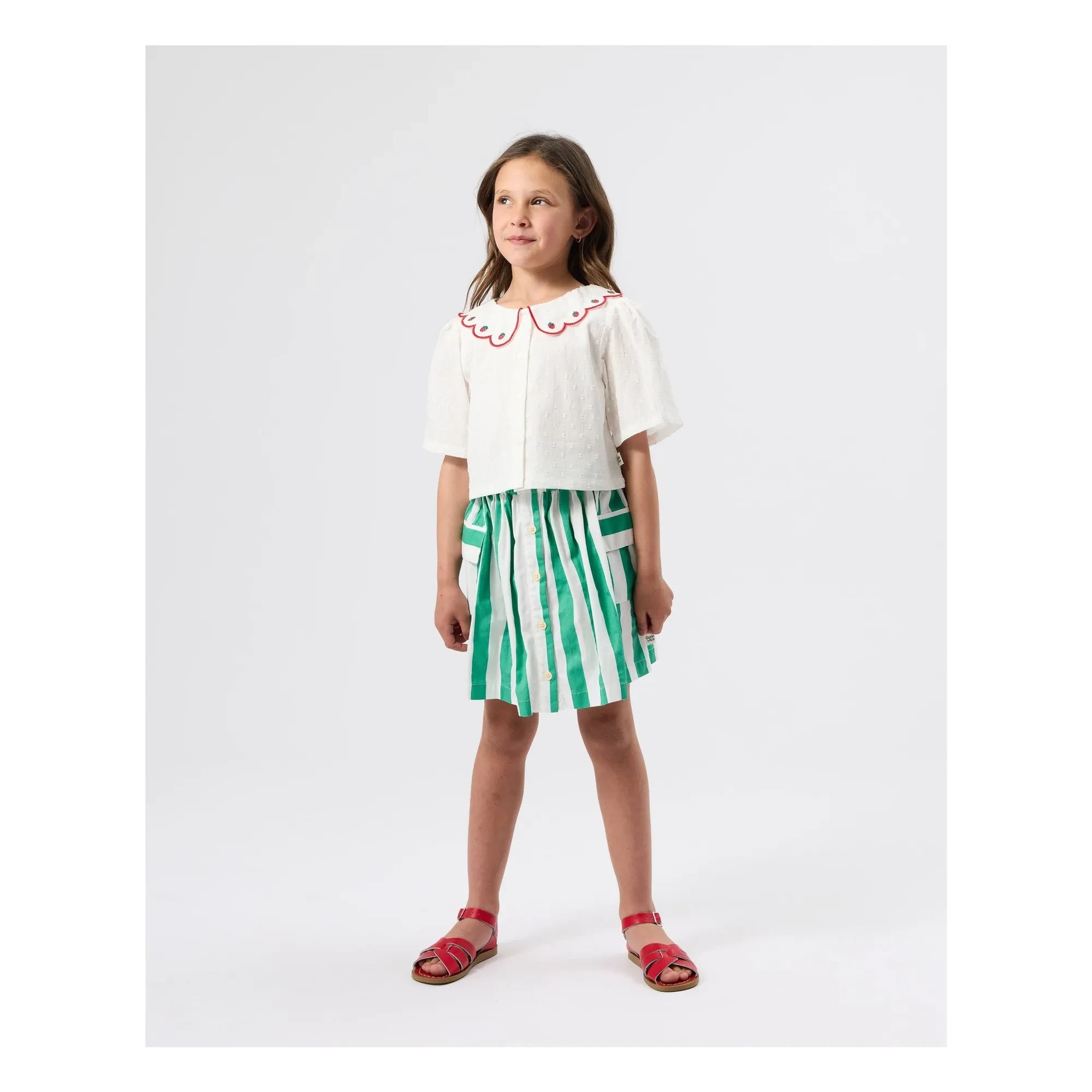 Goldie + Ace - Strawberry Crop Blouse | Ivory