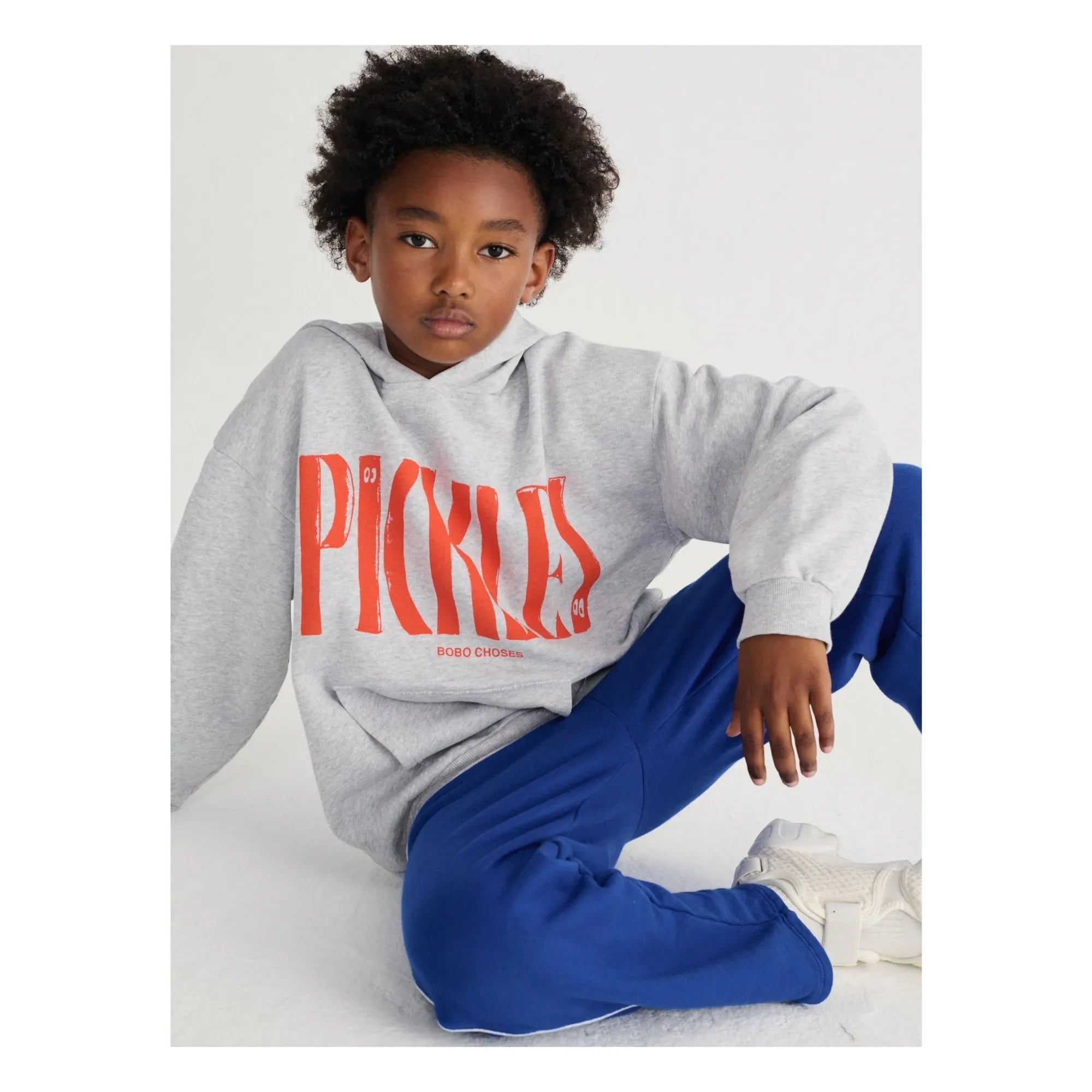 Bobo Choses - Pickles Organic Cotton Hoodie | Gray Melange