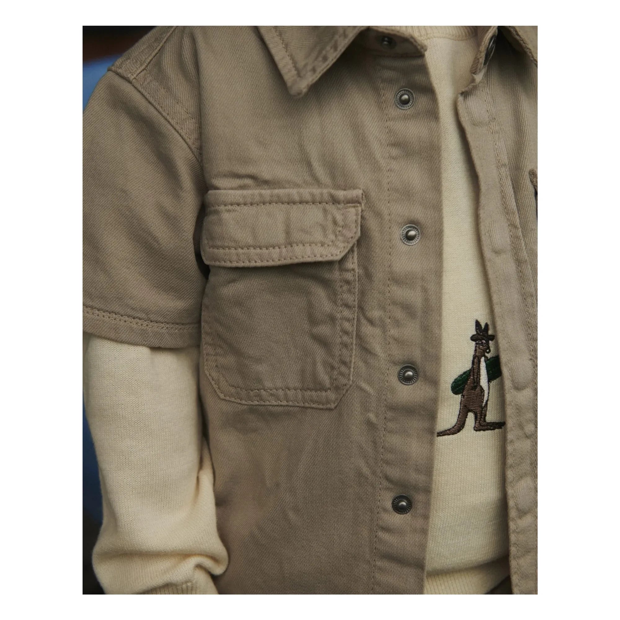 Copenhagen Colors - Organic Cotton Twill Safari Shirt | Beige