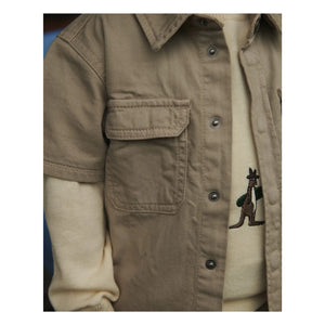 Copenhagen Colors - Organic Cotton Twill Safari Shirt | Beige