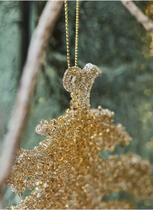 House Doctor - Gliz Leaf Christmas Decoration - 3-Piece Set | Gold