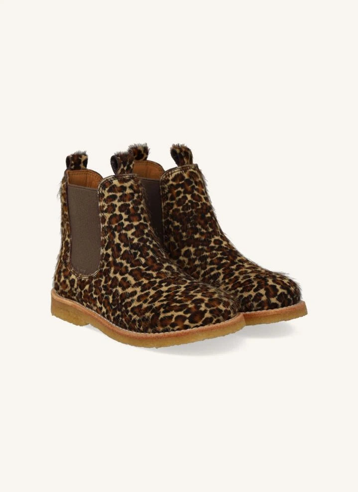 Angulus - Pony Leopar Chelsea Botlar | Kahverengi