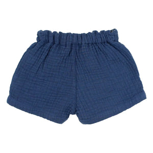 Búho - Cotton gauze shorts | Navy Blue