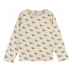 Emile et Ida - Dogs Organic Cotton T-Shirt | Ivory