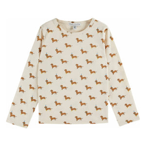 Emile et Ida - Dogs Organic Cotton T-Shirt | Ivory