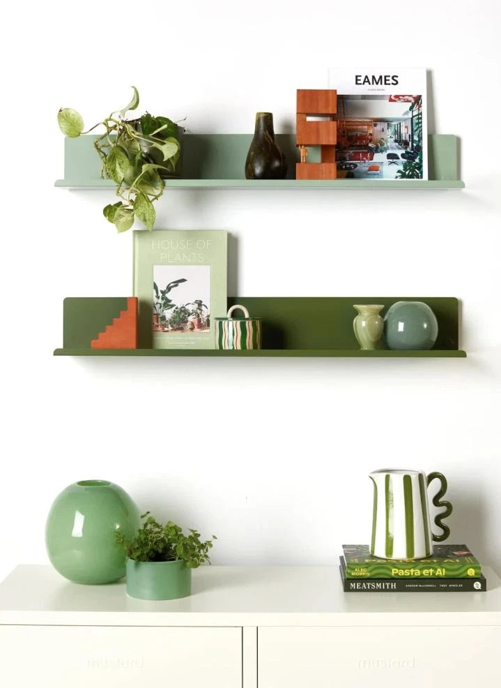 Mustard Made - Ledge Metal Wall Shelf | Sage
