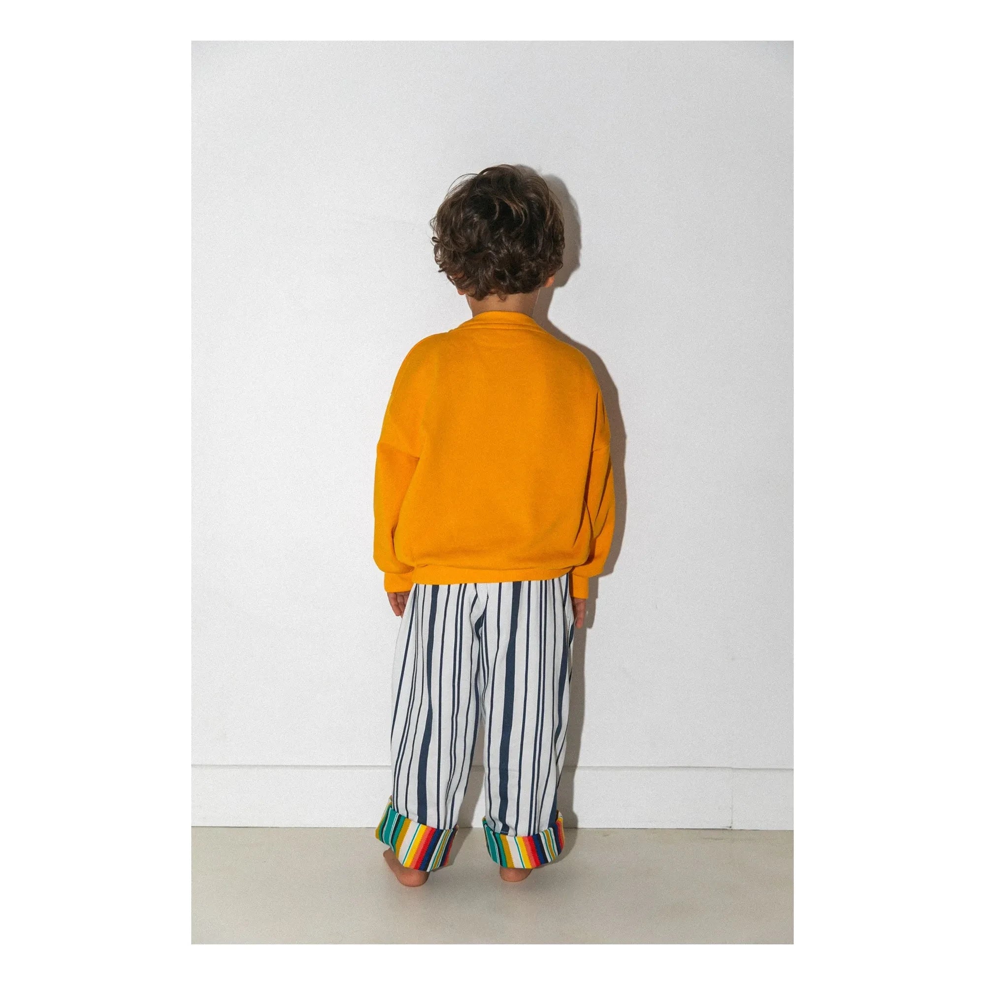 Club Trésor - Biarritz Sunset Striped Pants | Navy Blue