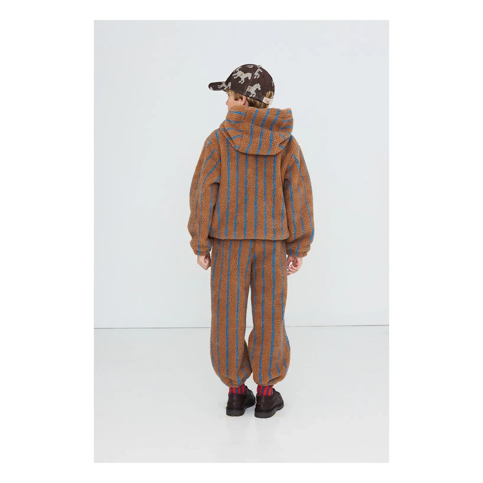 Tinycottons - Çizgili Sherpa Tarzı Jogger | Kahverengi