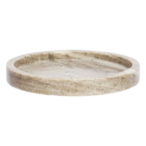 Madam Stoltz - Round marble tray | Gray