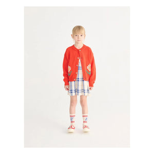 Bobo Choses - Tartan organic cotton dress | Off-white
