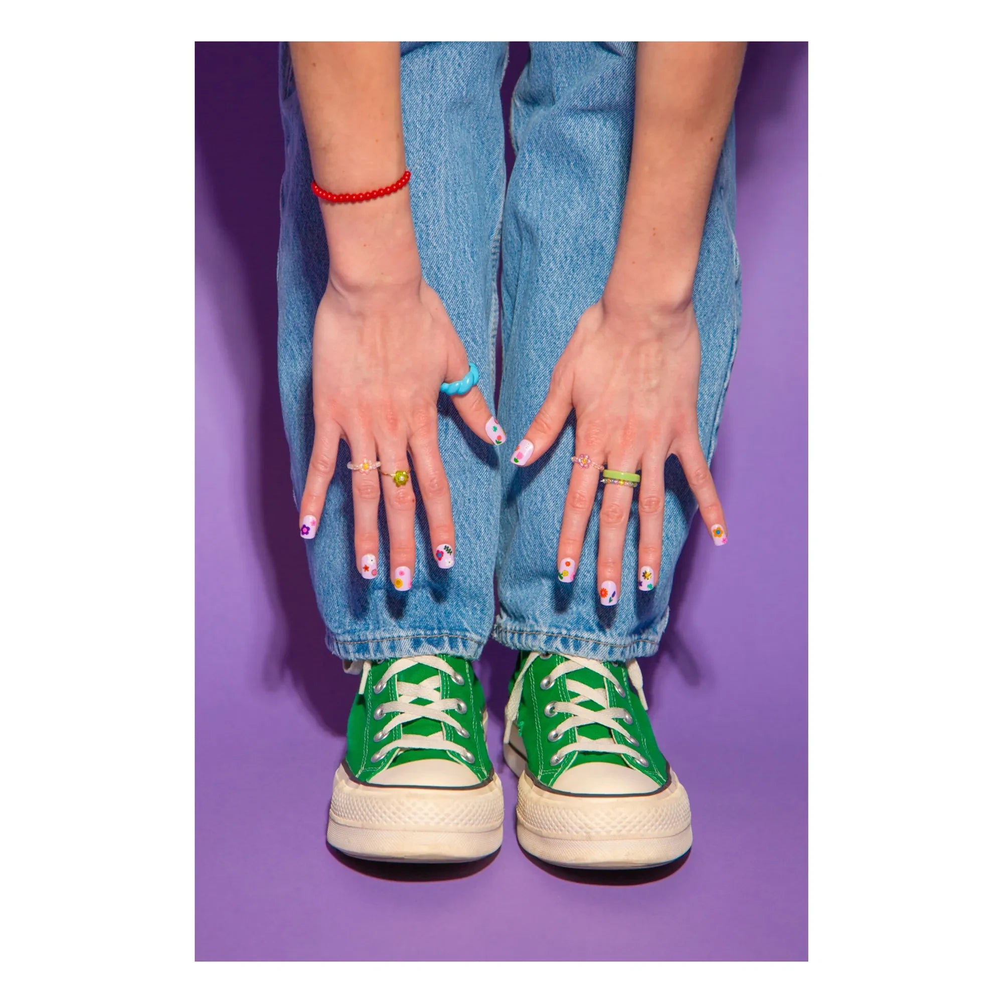 Omy - Floral nail stickers