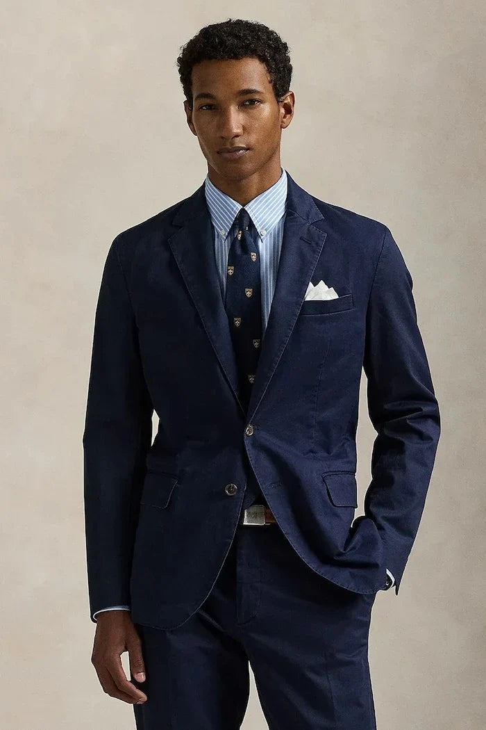 Polo Ralph Lauren tek düğmeli erkek pamuklu elastan ceket