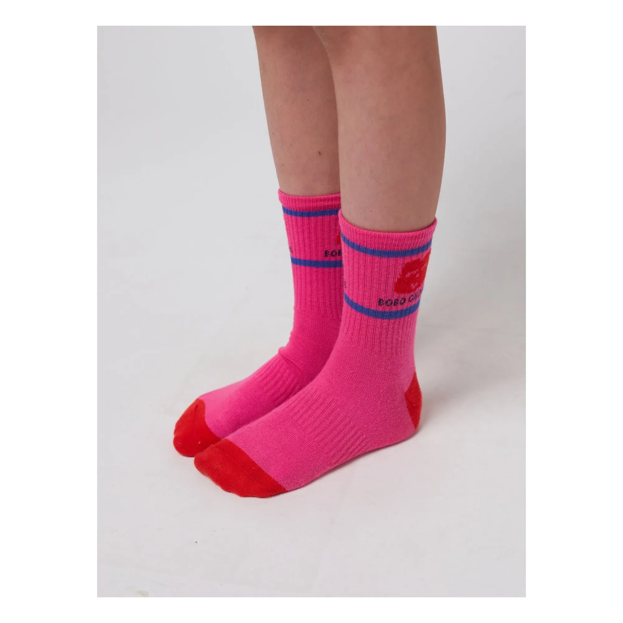 Bobo Choses - Organic Cotton Heart Socks | Fuchsia