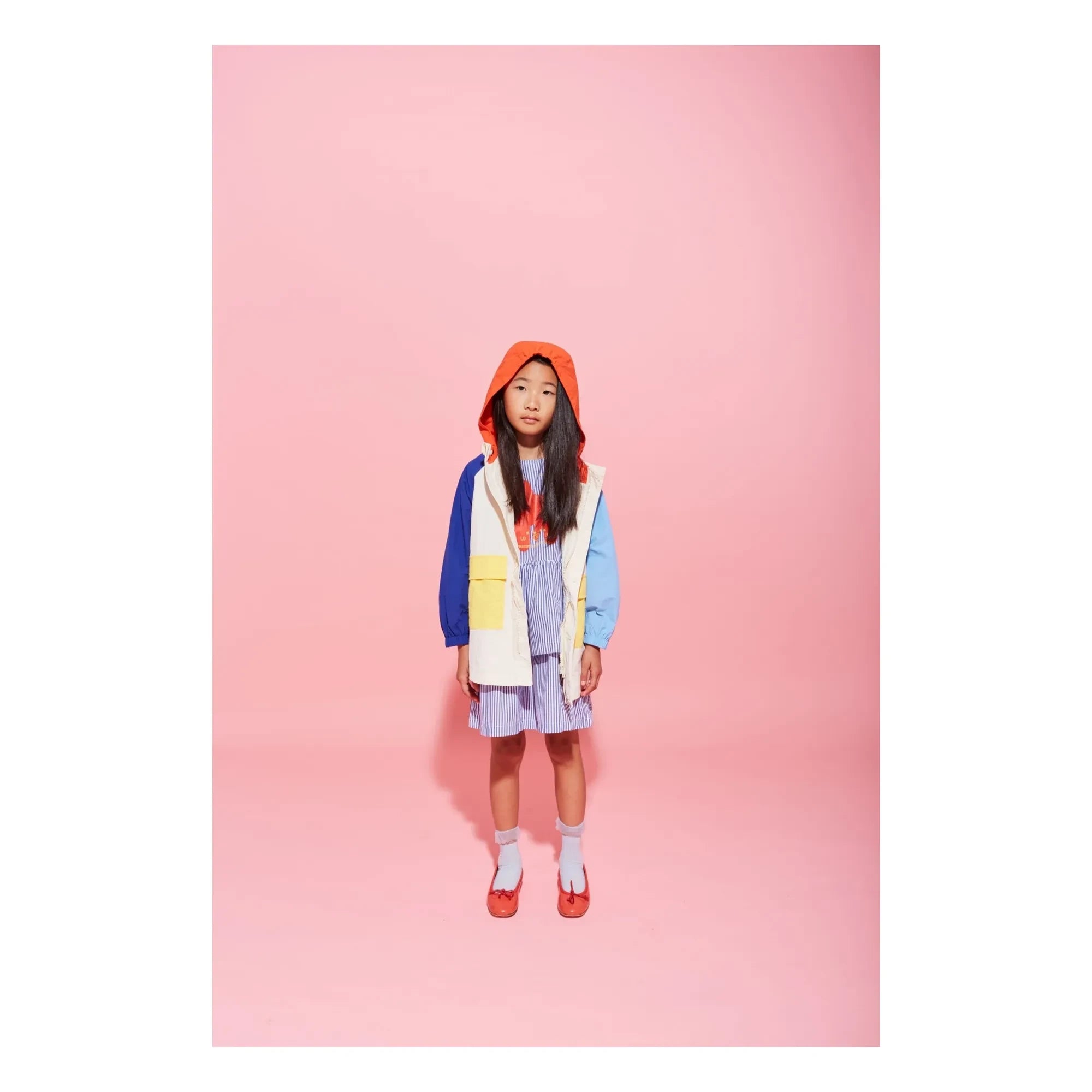 Wynken - Color Block Windbreaker | Ecru