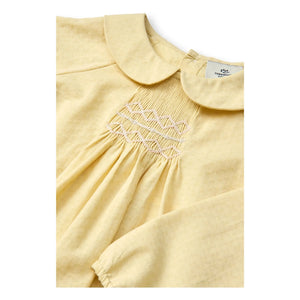Copenhagen Colors - Organic Cotton Gathered Blouse | Pale yellow