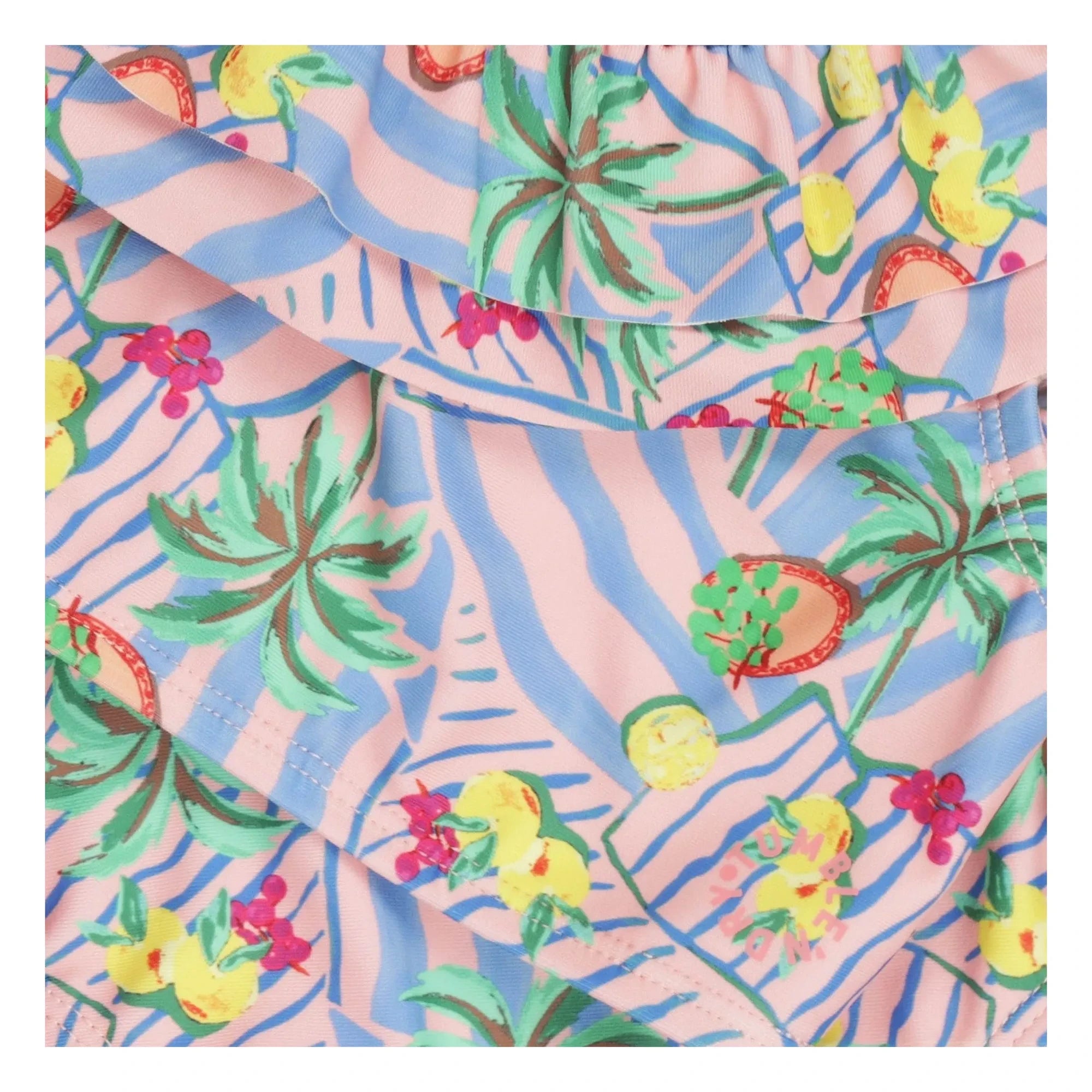Tumble N'Dry - Bahia Palm Flounce Swimsuit Recycled Fibres | Light blue