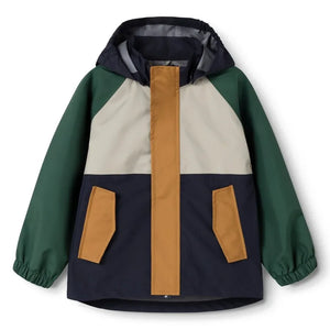 Liewood - Pedia Color-Blocked Recycled Fiber Rain Set | Dark green