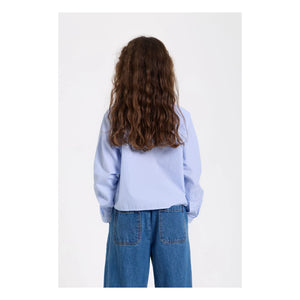 Smallable Kid - Clara Striped Short Shirt | Light Blue