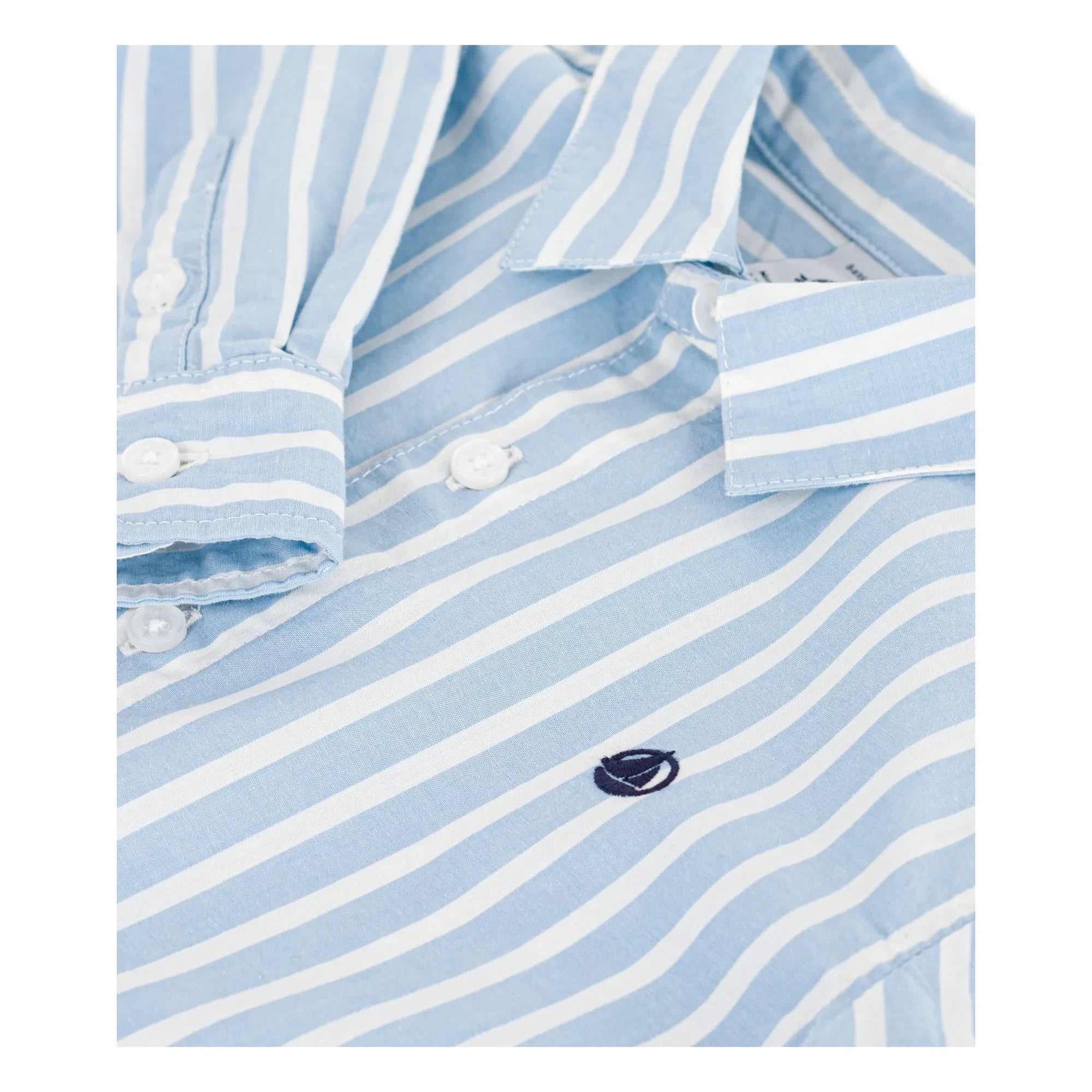 Petit Bateau - Striped Organic Cotton Poplin Shirt | Blue
